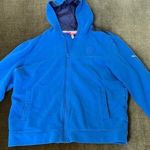 Scuderia Ferrari x Puma Royal Blue Hooded Zip Fleece Jacket
